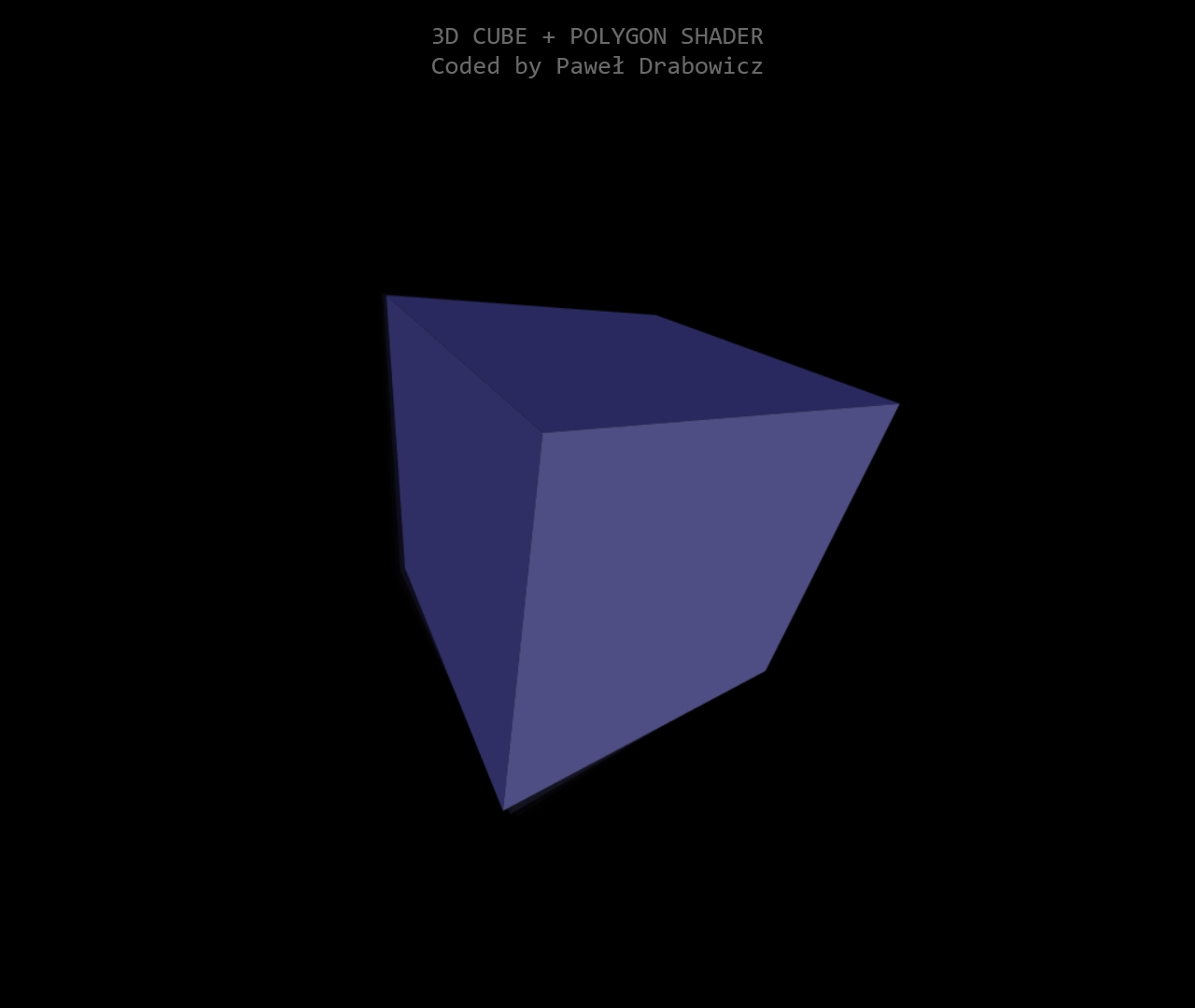 3D CUBE POLYGON SHADING