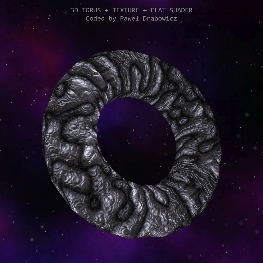 3D TORUS + FLAT SHADING